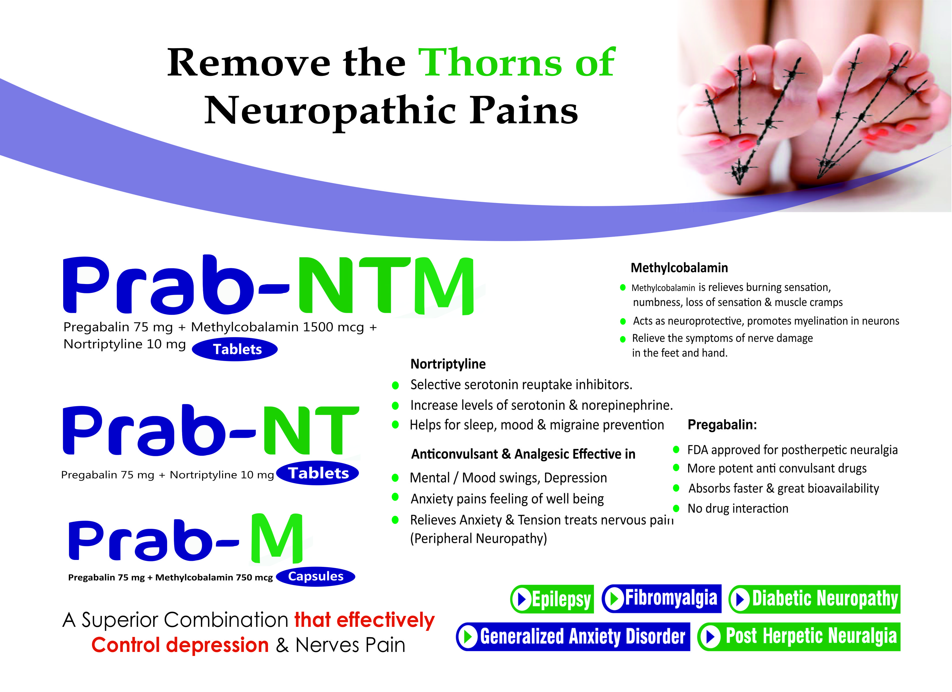 Pregabalin Nortriptyline Methylcobalamin Tablet benefits